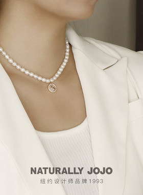 米粒珍珠猫眼石星芒吊坠项链女小众高级感气质锁骨链2026新款爆款