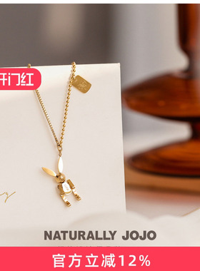 可爱小兔子小众设计感轻奢项链女