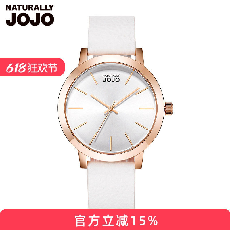 JOJO欧美手表女时尚潮流石英表防水学生简约真皮皮带女士手表女表