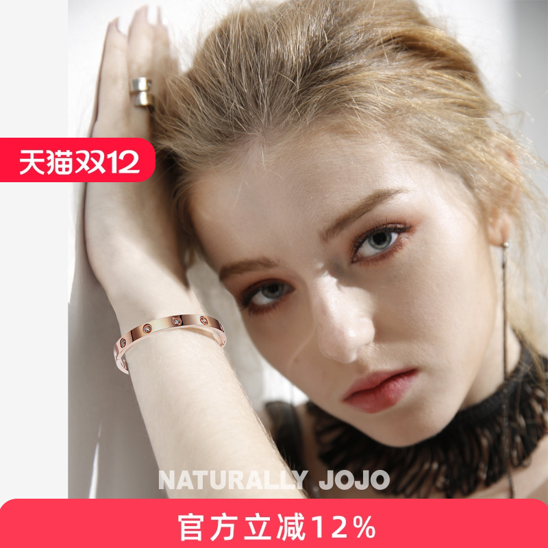 玫瑰手环手镯女宽版轻奢女