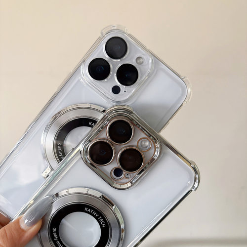 桑杰士适用苹果16promax手机壳带支架iPhone15气囊磁吸13全包保护