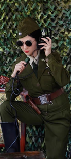国军特工间谍特务演出服装美式女款二战军统表演服饰民国军阀军装