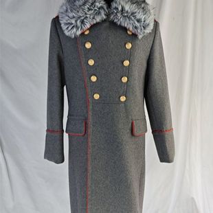 苏联M69式条例老兵礼服大衣灰色男装复古防寒保暖长款风衣