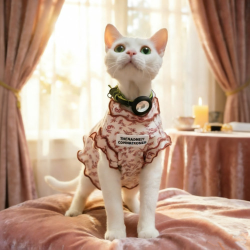 Y·H 法式碎花卷 斯芬克斯无毛猫衣服德文夏天薄款 永禾