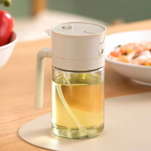 W070新款两用二合一喷油壶家用玻璃油壶可喷可倒
