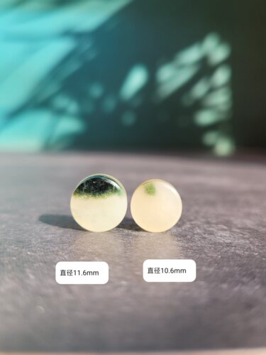 天然和田玉精品隔片带翠带糖文玩手串配饰隔珠顶珠DIY