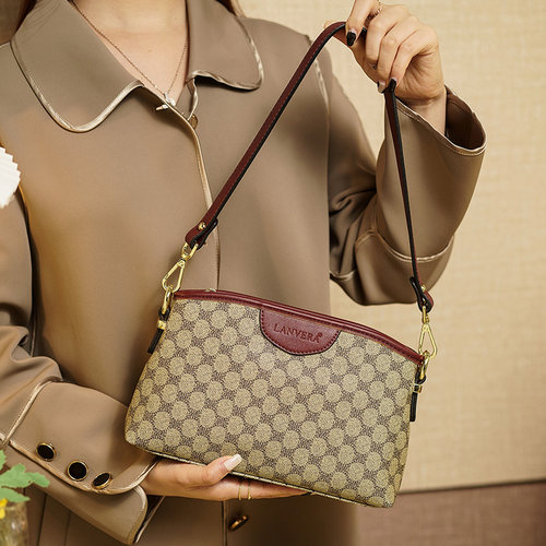 朗薇妈妈包高级感斜挎包腋下2用