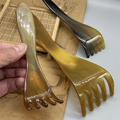 保真西藏手工天然牦牛角挠痒抓背神器不求人痒痒挠耙子头部按摩梳