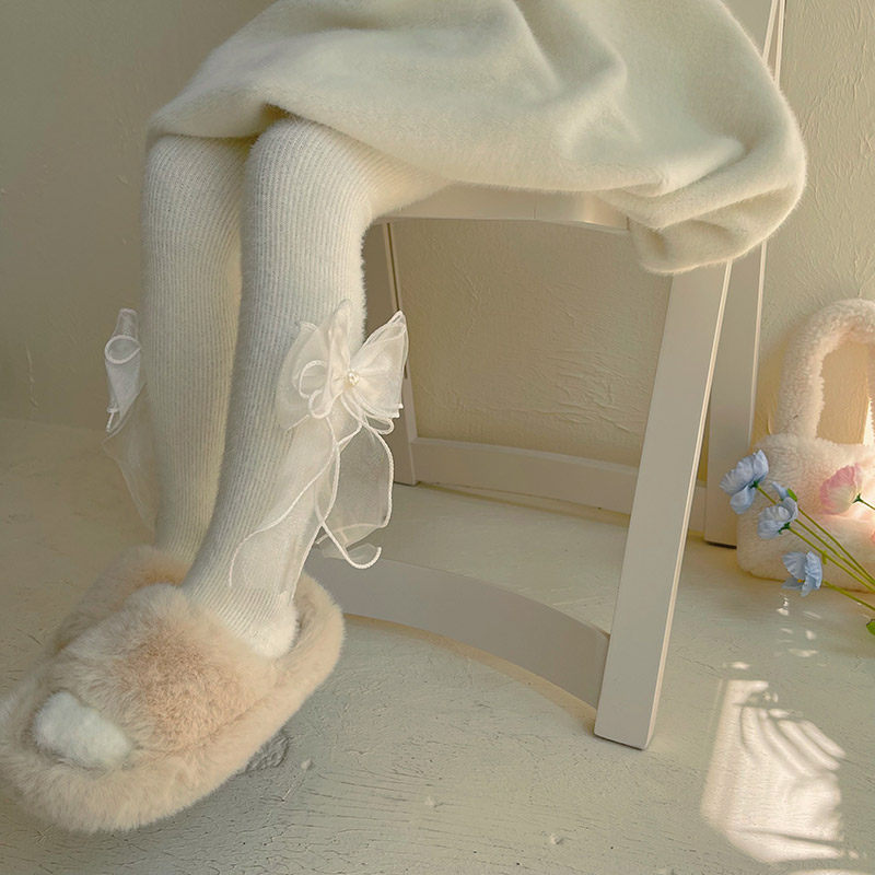 欠酱baby冬季新品甜美纱结爱心钉珠獭兔毛加厚打底裤女童宝宝裤袜,童装/婴儿装/亲子装,儿童袜子(0-16岁),淘宝优惠券,粉丝福利购,淘宝优惠卷