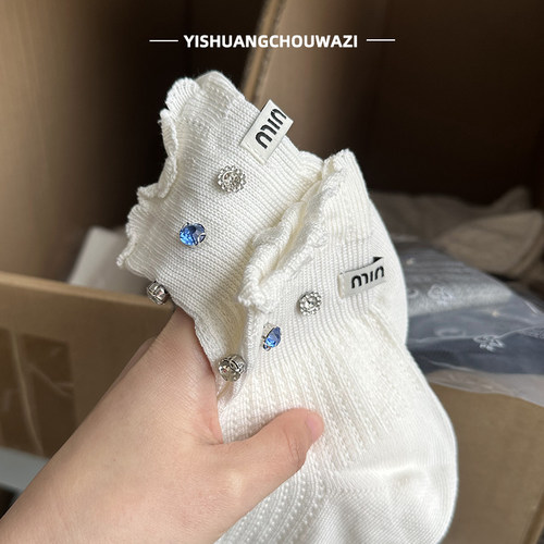 重工花边口薄款潮袜欧货女