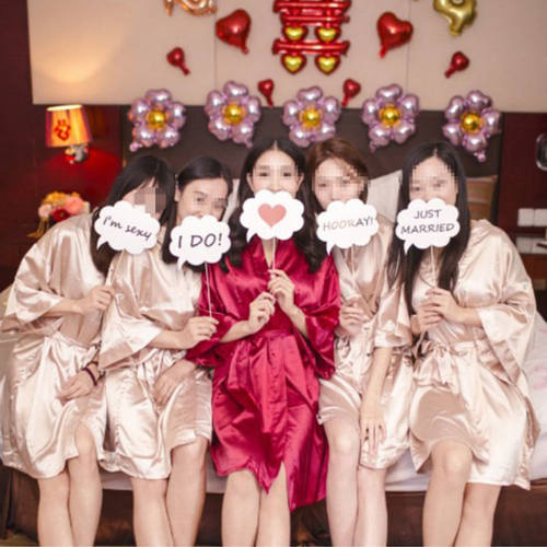 新娘袍晨袍女士睡袍女结婚浴袍