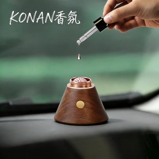 实木香薰扩香器温控扩香器香薰摆件简约卧室床头高级车载香薰机