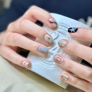 293手工定制成品穿戴甲yk2辣妹显白防水重复使用孕妇假指甲贴片光