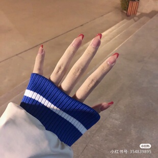 定制欧美甲片法式 白边美甲光疗成品穿戴假指甲可重复拆卸孕妇新娘