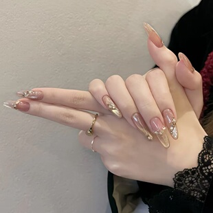 2025爆款 穿戴甲成品气质显白假指甲贴片手工甲孕妇 美甲小红书同款