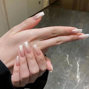 284纯手工定制穿戴甲美甲贴片成品海莉同款 美甲可拆卸孕妇假指甲