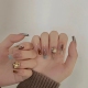 328手工定制成品假指甲贴片秋冬复古金棕穿戴甲拆卸孕妇新娘显白