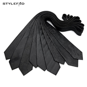 黑色领带 8CM上班面试工作手打 配饰暗花纹宽版 男商务正装 职业西装