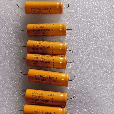 议价思碧SPRAGUE ATOM黄脸婆电容 500UF 0-25可维修