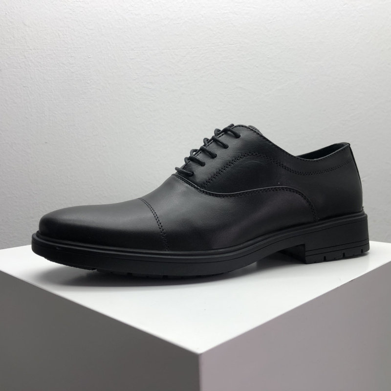 FACTORY DIRECT CLEARANCE TAIL GOODS HANDLING GENUINE LEATHER MENS SHOES BUSINESS VERSATILE FASHION SIMPLE FLAT HEEL LACE-UP DRESS LEATHER SHOES