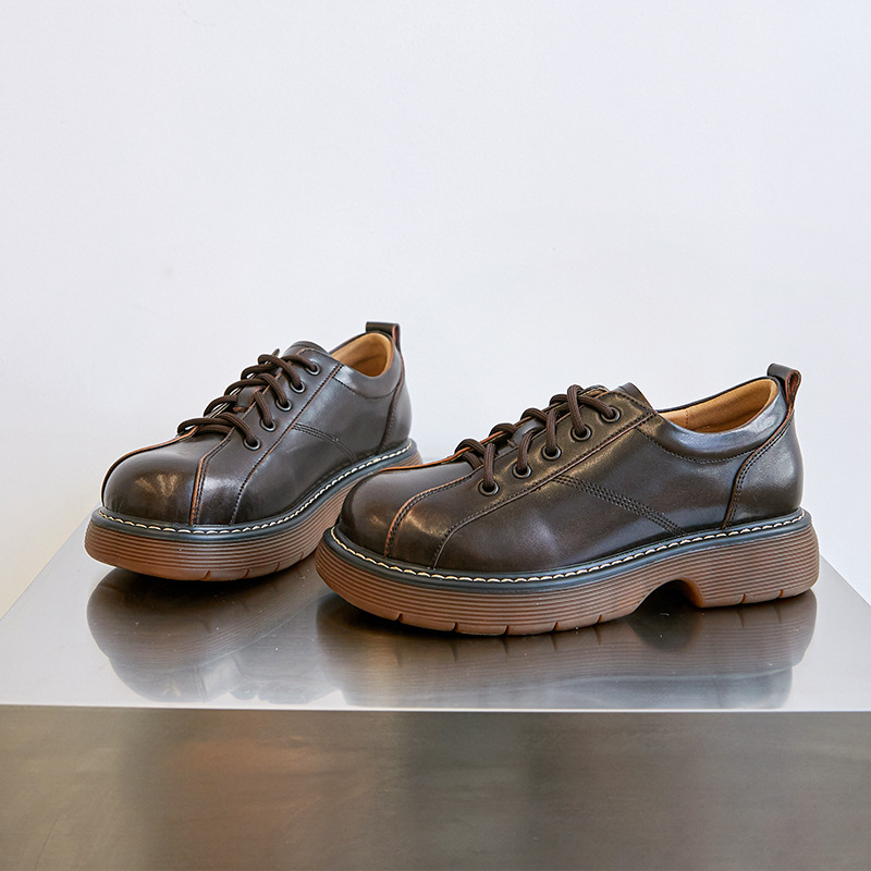 美足动力小皮鞋女英伦风2023秋新