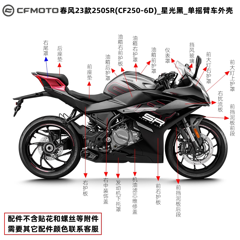 cfmoto/春风23款250SR外壳护板