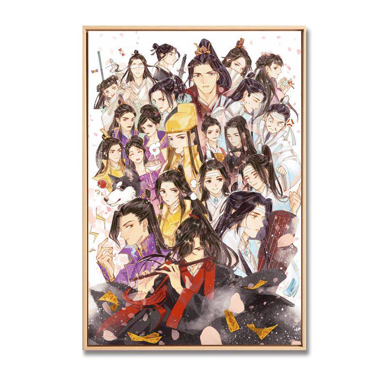 魔道祖师diy数字油画天官赐福动漫全家福手绘涂色填充画谢怜花城