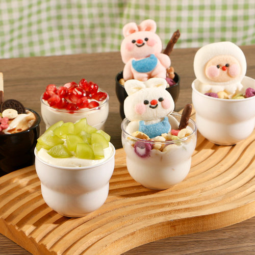 加厚创意甜品杯子一次性塑料冰淇淋慕斯杯葫芦手握杯酸奶水果杯