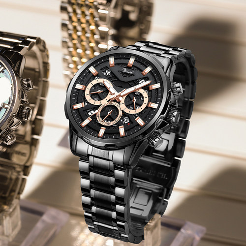 瑞士石英表正品防水商务机械名牌