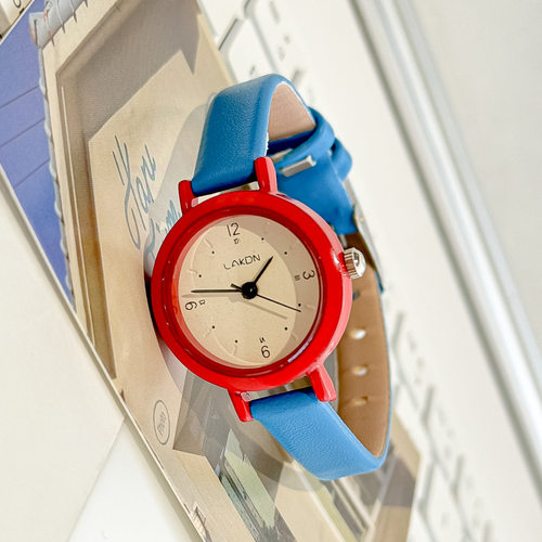 拼接色小众女士手表高颜值