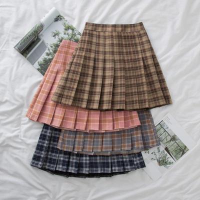 春季大码格子短裙胖mm学生jk制服