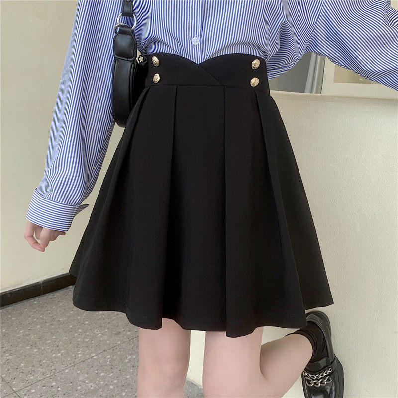 不规则半身裙大码设计感收腰A字百褶短裙夏显瘦遮肚子蓬蓬裙伞裙