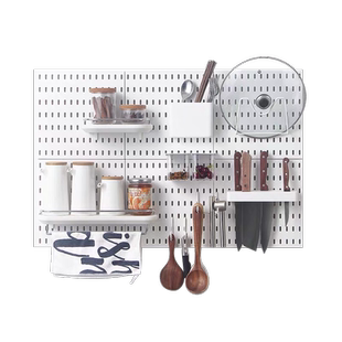 免打孔家用洞洞板墙壁装饰宿舍厨房浴室墙上置物架搁板壁挂收纳架