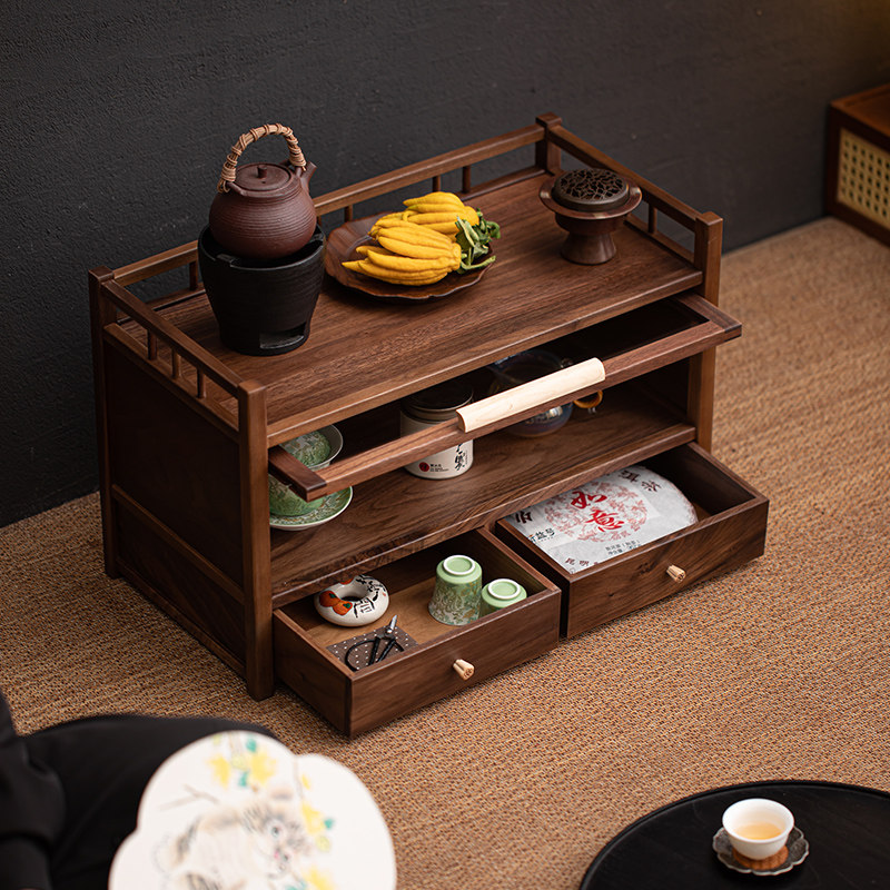 北美黑胡桃实木紫砂壶储藏柜茶杯收纳柜茶饼柜桌面置物柜文玩柜,餐饮具,茶道/零配,淘宝优惠券,粉丝福利购,淘宝优惠卷