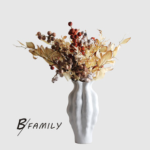 仿真复古做旧绢染浆果刺梅果山楂果干燥干枯果实家居样板花艺装饰