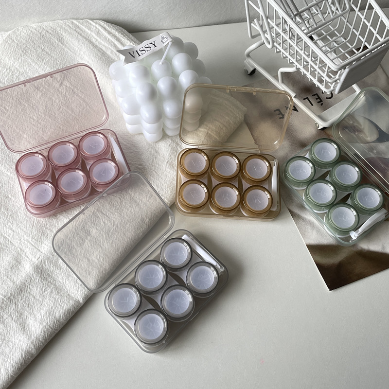 三付装隐形眼镜盒子便携伴侣护理