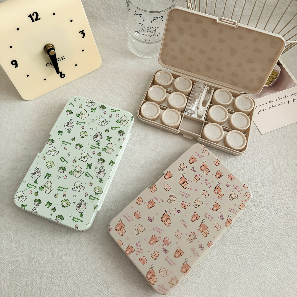 高颜值ins可爱大容量隐形眼镜盒