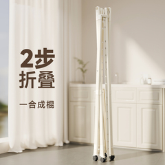 折叠晾衣架落地阳台小型晾晒室内家用伸缩多功能晾衣杆晒被子神器