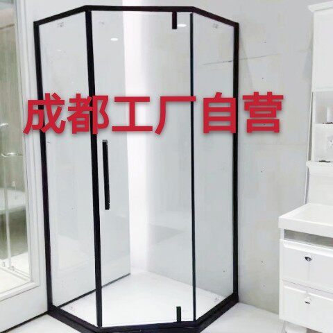 成都顶固淋浴房定制圆弧形一字型