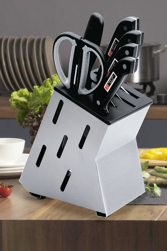 正士作金门炮弹刀具套组组合家用厨房菜刀刀架全套厨具刀具七件套