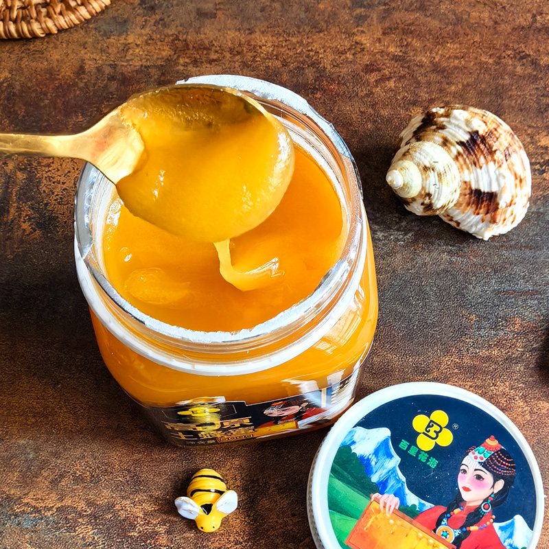 高原土蜂蜜青藏中华蜂土蜜农家自然成熟结晶百花山野花蜂蜜