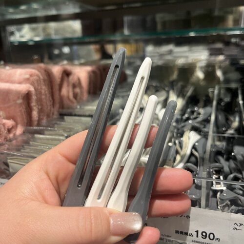 无印良品MUJI 日本制 发夹 刘海夹 鸭嘴夹 大小号 盘发 刘海发卡