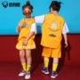 Trang phục trẻ em trai nhảy đường phố phù hợp với trẻ em gái hip hop jazz biểu diễn vũ đạo quần áo mẫu giáo quần áo bóng rổ mùa hè - Trang phục bexinhshop shop