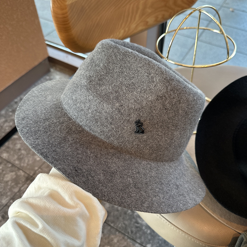 清仓！25秋冬帽子日系复古百搭纯羊毛小礼帽爵士帽毡帽男女通用