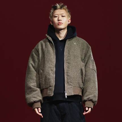 Remedy 冬季新款加厚国潮宽松棉衣外套美式复古潮牌休闲MA1夹克男