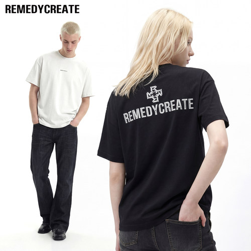 Remedy 美式潮牌基础款短袖T恤男女春夏新款宽松圆领休闲体恤上衣