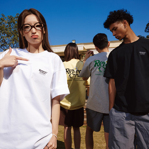 Remedy 美式潮牌索罗娜凉感体恤夏季国潮圆领宽松情侣短袖T恤男女