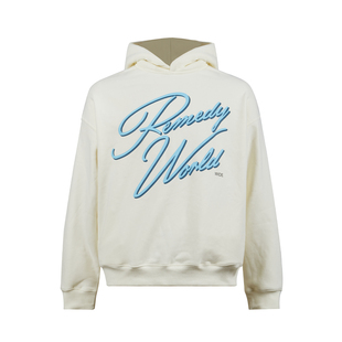 外套 潮牌情侣帽衫 Remedy美式 复古字母手写体印花连帽卫衣男女秋季