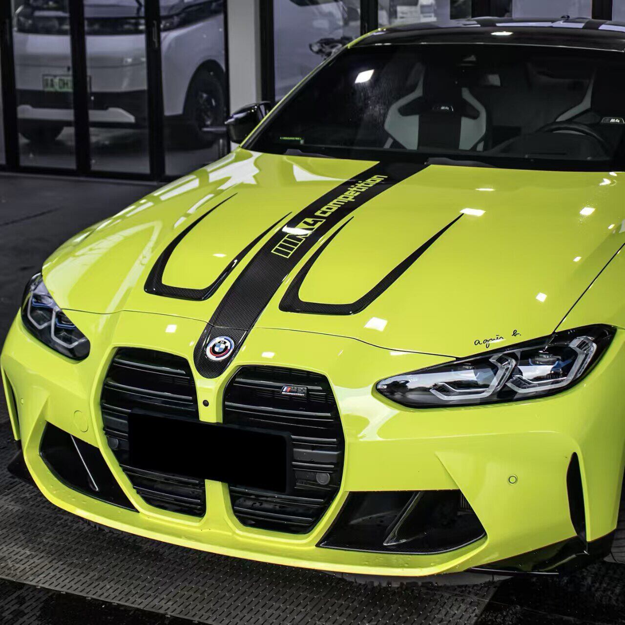 宝马M4 CSL车贴拉花G82 430 4系 M5 M3汽车引擎机盖个性装饰贴画