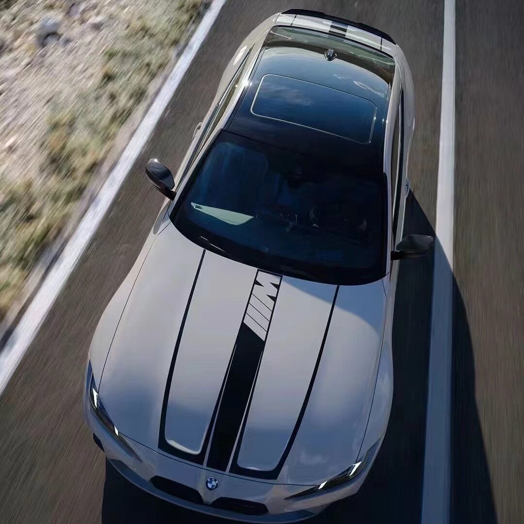 宝马M4 CSL车贴拉花G82 4系 M5 M3跑车原厂引擎机盖个性改装贴纸